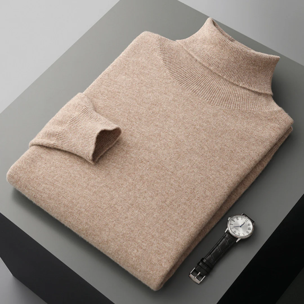 Archie Merino Wool Roll-Neck Sweater