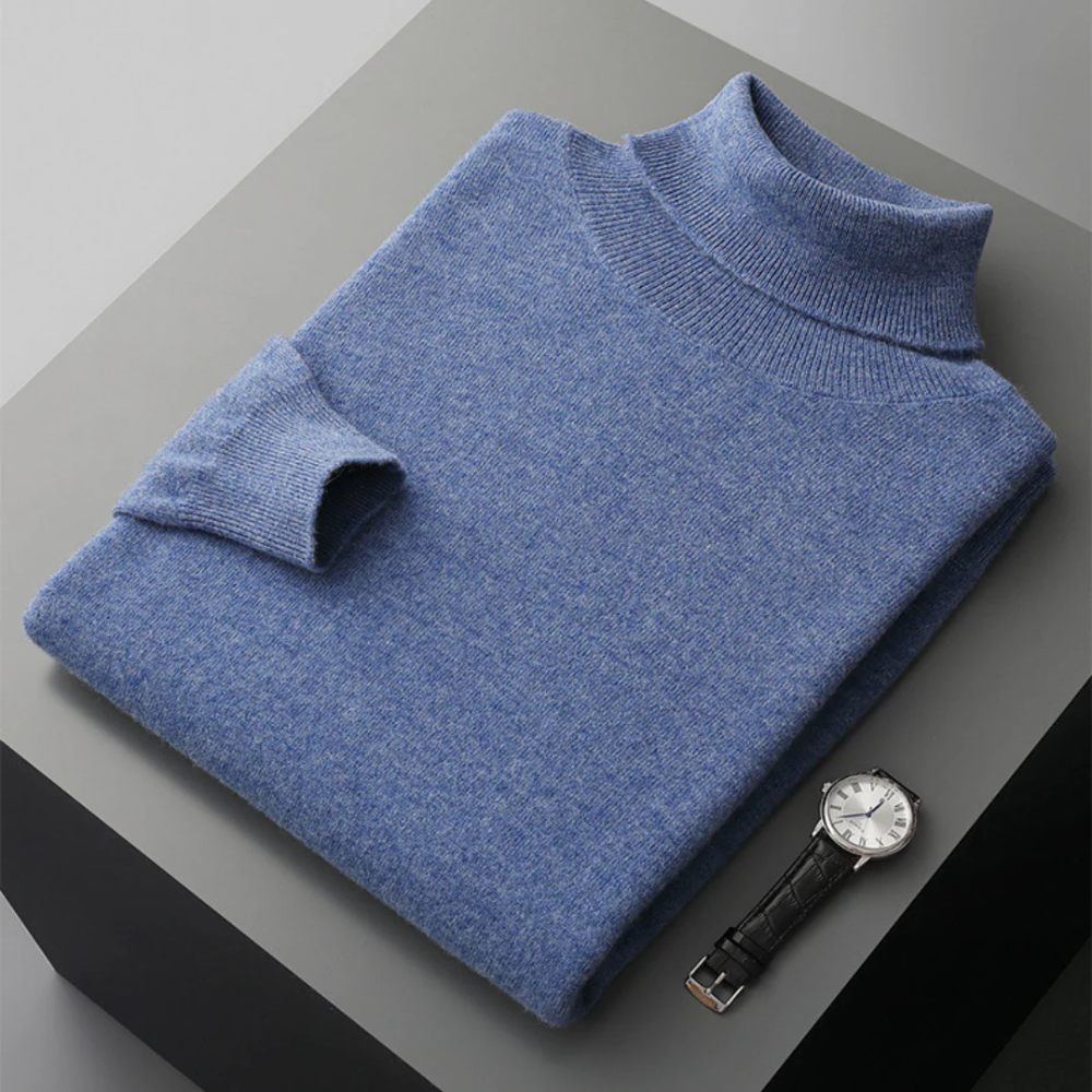 Archie Merino Wool Roll-Neck Sweater