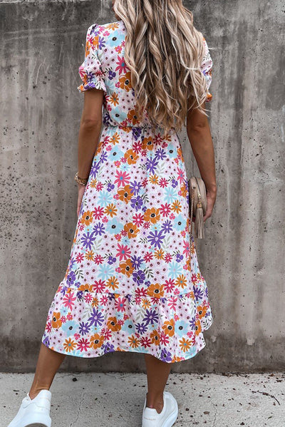 DANIQUE™ - Ruffled Maxi Dress with V-Neck