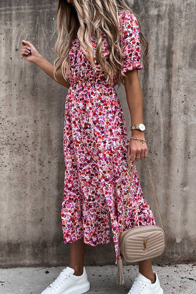 DANIQUE™ - Ruffled Maxi Dress with V-Neck