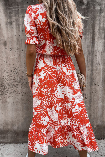 DANIQUE™ - Ruffled Maxi Dress with V-Neck