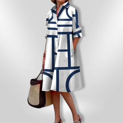 MARGOT - Geometric Midi Dress