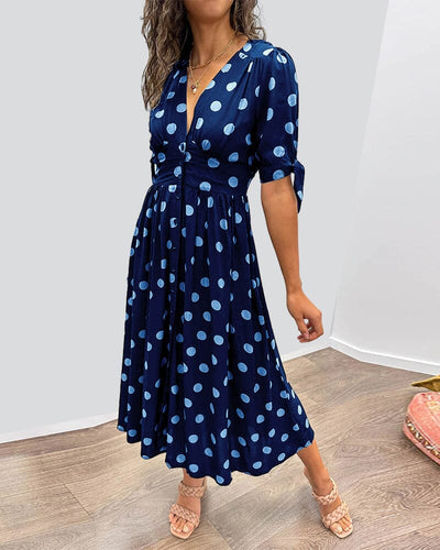 VIOLLETA - KLEID MIT V-AUSSCHNITT