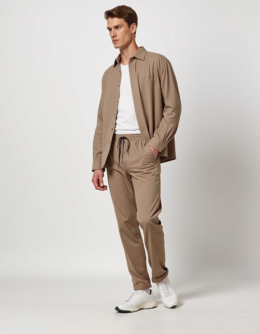 AIDEN - Beige Two-Piece Set