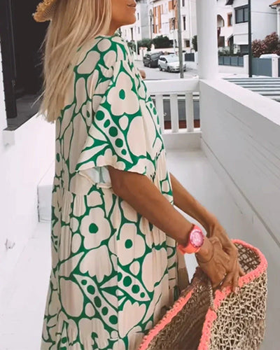 PAOLA - Breezy Dress with V-Neck