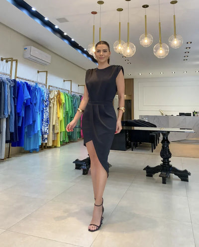 BRITT - Half-Moon Midi Dress
