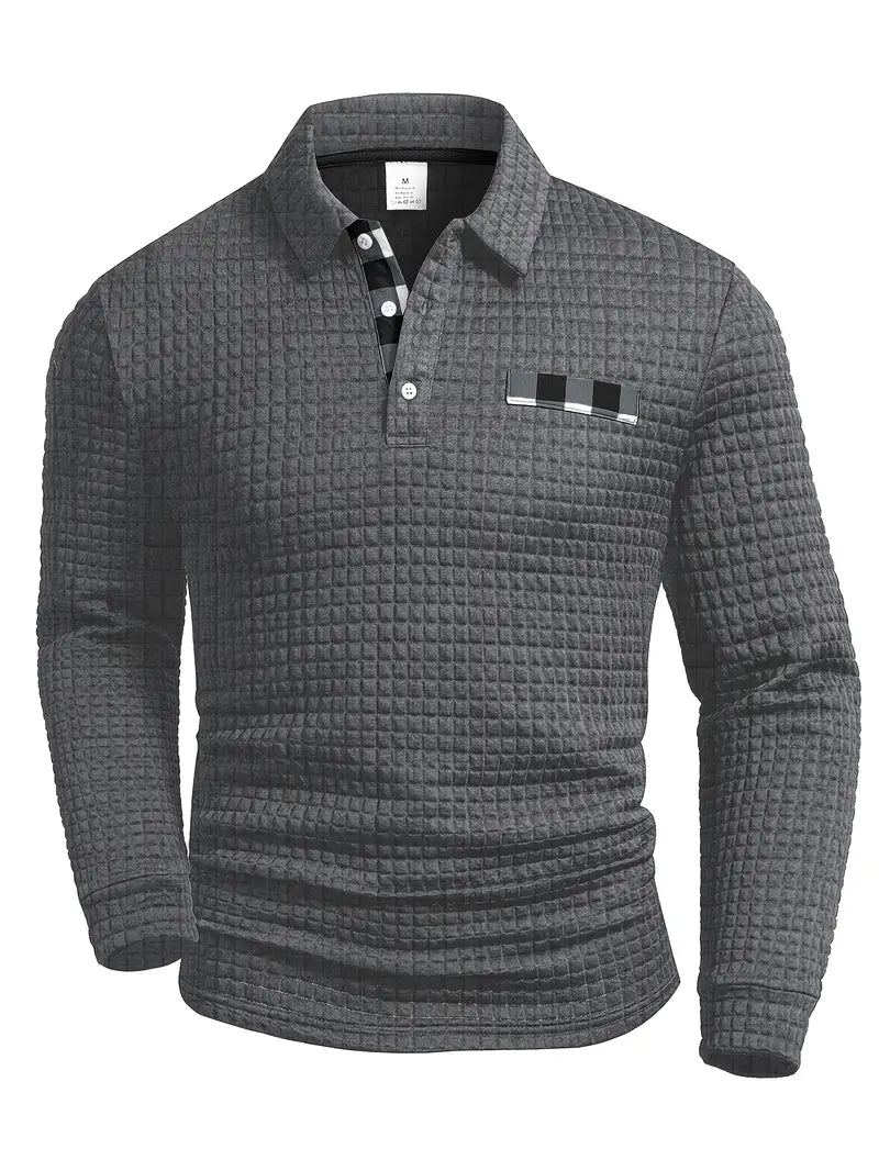 Ribbed Polo Shirt Pullover