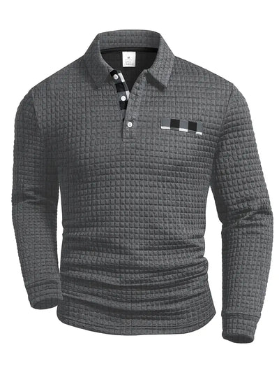 Ribbed Polo Shirt Pullover