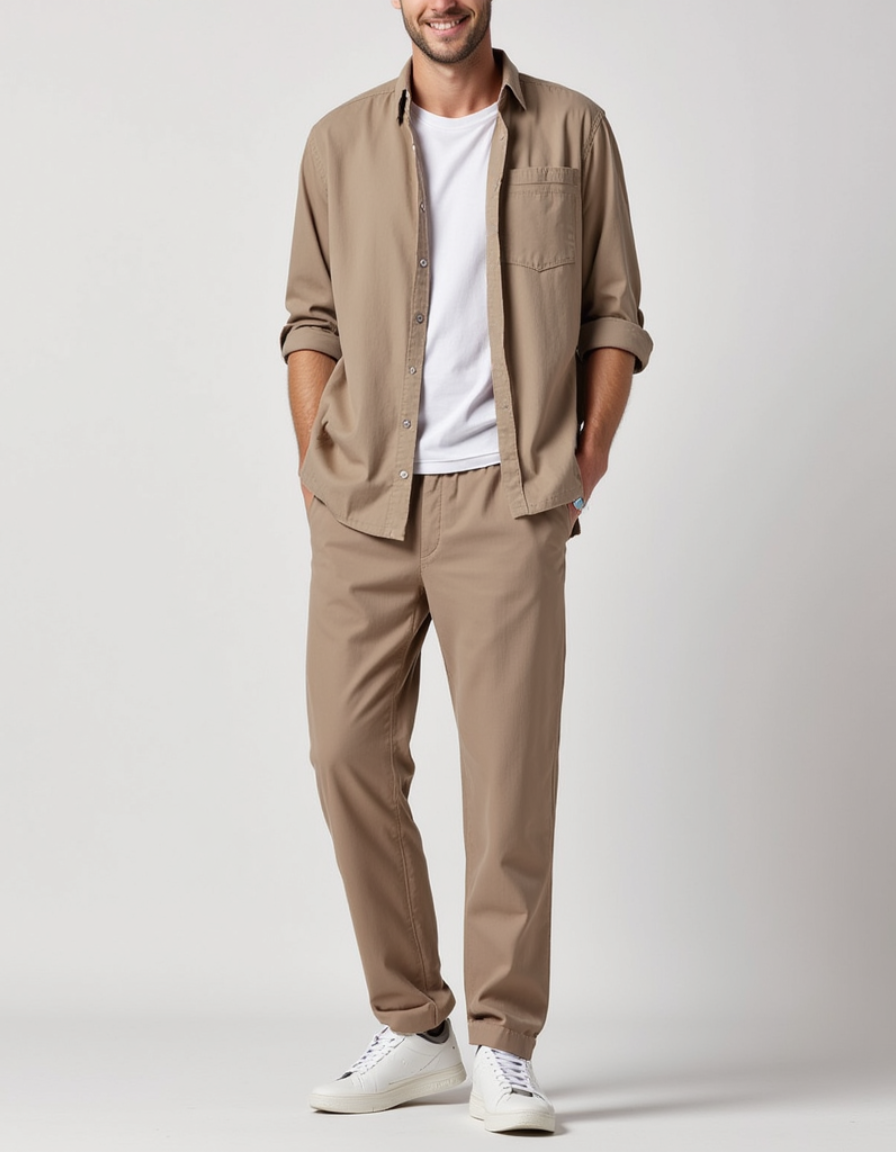 AIDEN - Beige Two-Piece Set