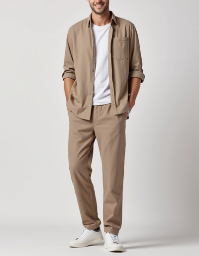 AIDEN - Beige Two-Piece Set