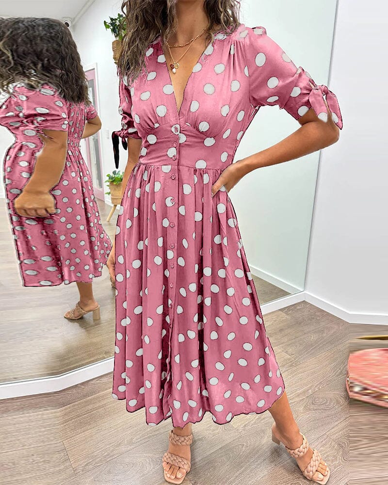 VIOLLETA - Dress with V-neckline