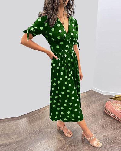 VIOLLETA - KLEID MIT V-AUSSCHNITT