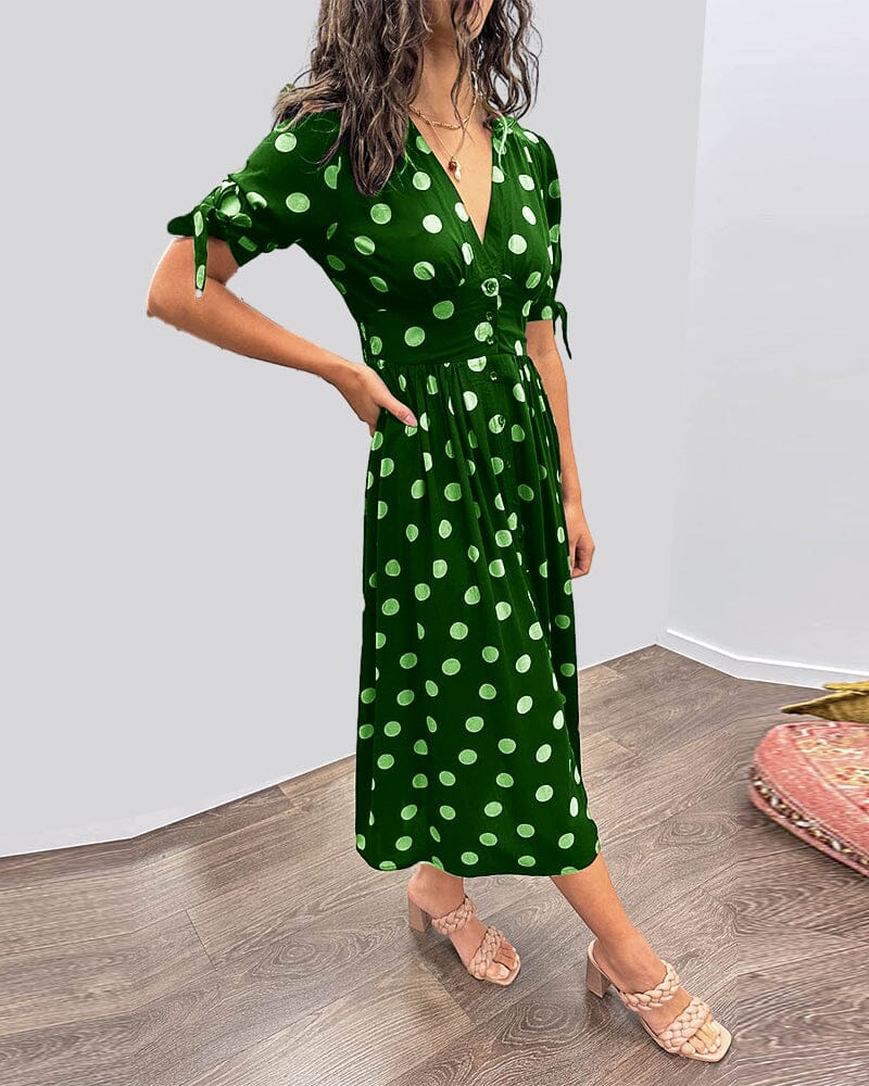 VIOLLETA - Dress with V-neckline