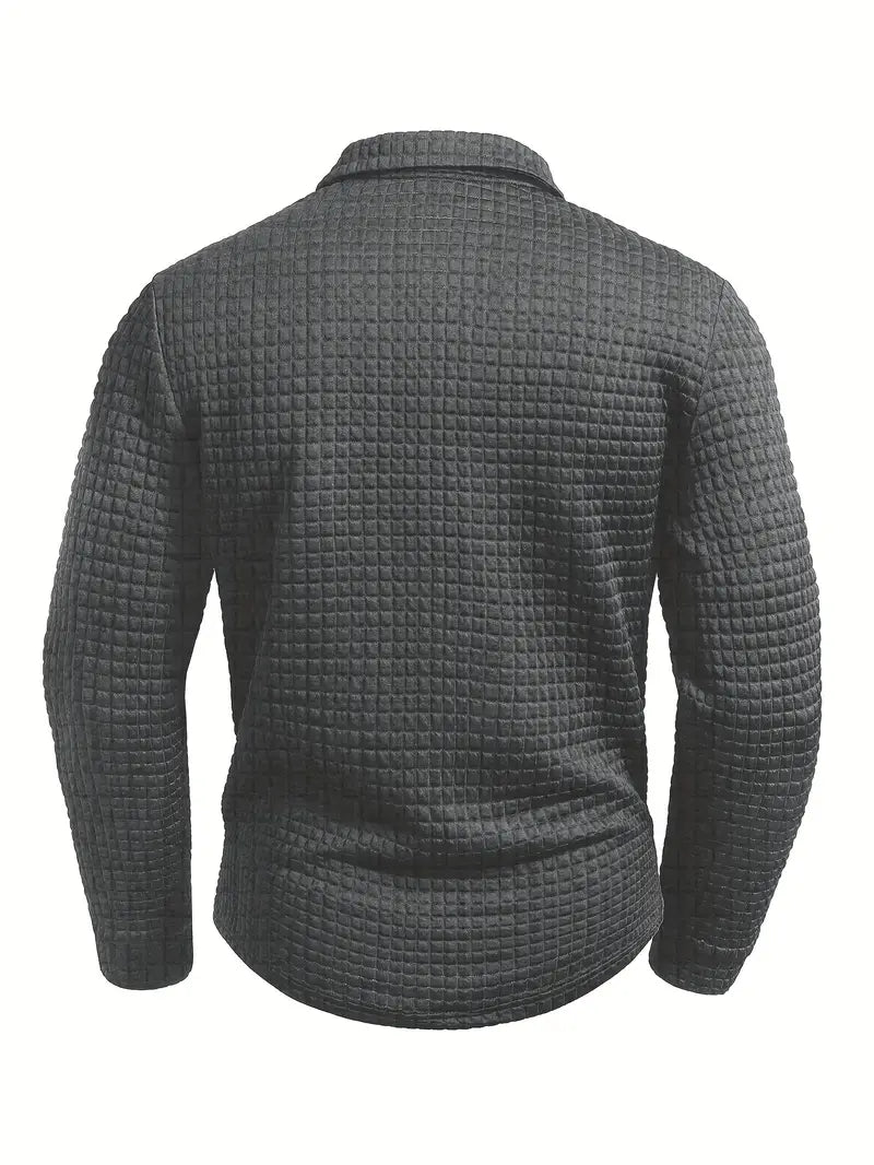 Ribbed Polo Shirt Pullover