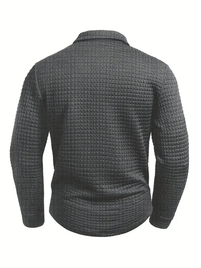 Ribbed Polo Shirt Pullover