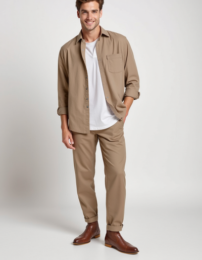 AIDEN - Beige Two-Piece Set