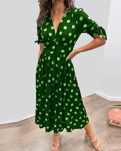 VIOLLETA - Dress with V-neckline