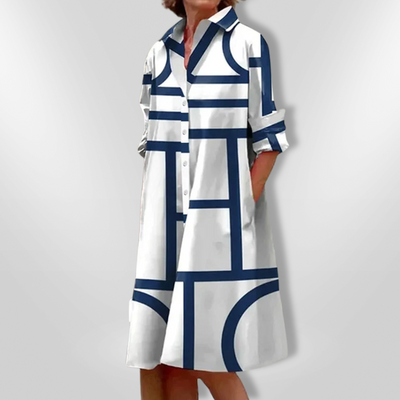 MARGOT - Geometric Midi Dress
