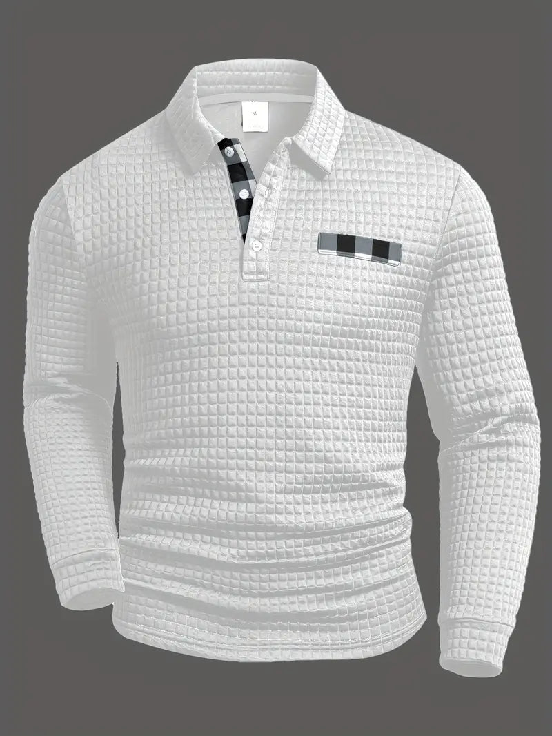 Ribbed Polo Shirt Pullover