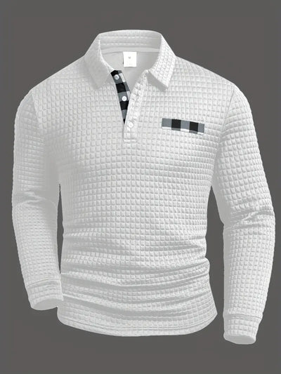 Ribbed Polo Shirt Pullover