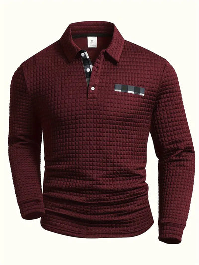 Ribbed Polo Shirt Pullover