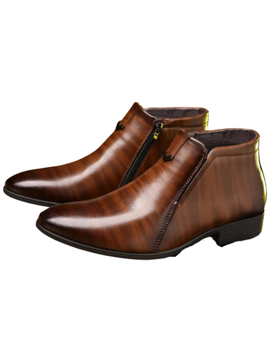 Michael Zip-Up Leather Boots