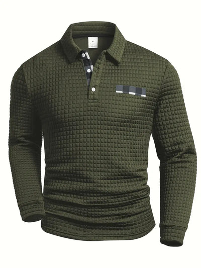Ribbed Polo Shirt Pullover