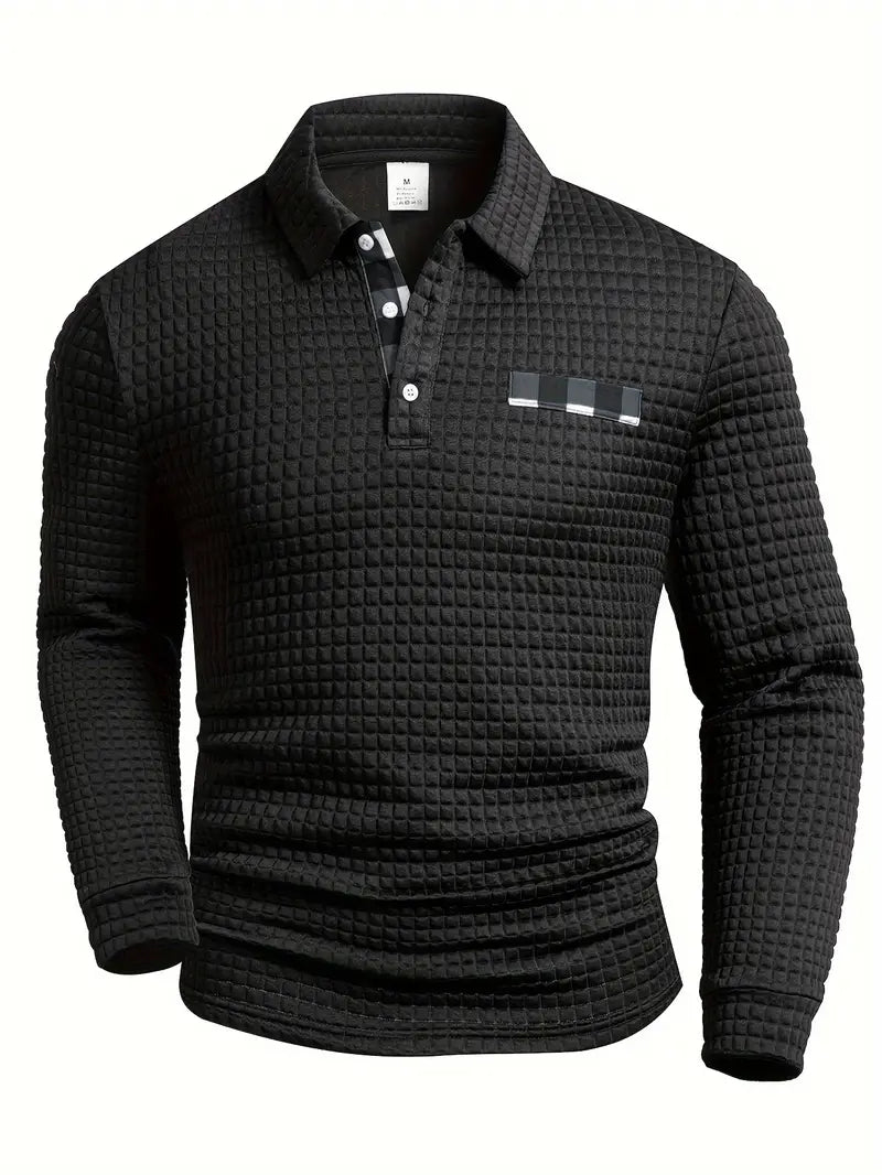 Ribbed Polo Shirt Pullover