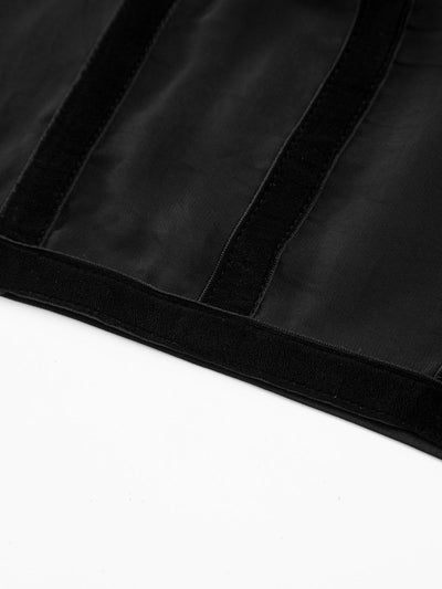 Restrictive Mesh Corset Crop Top