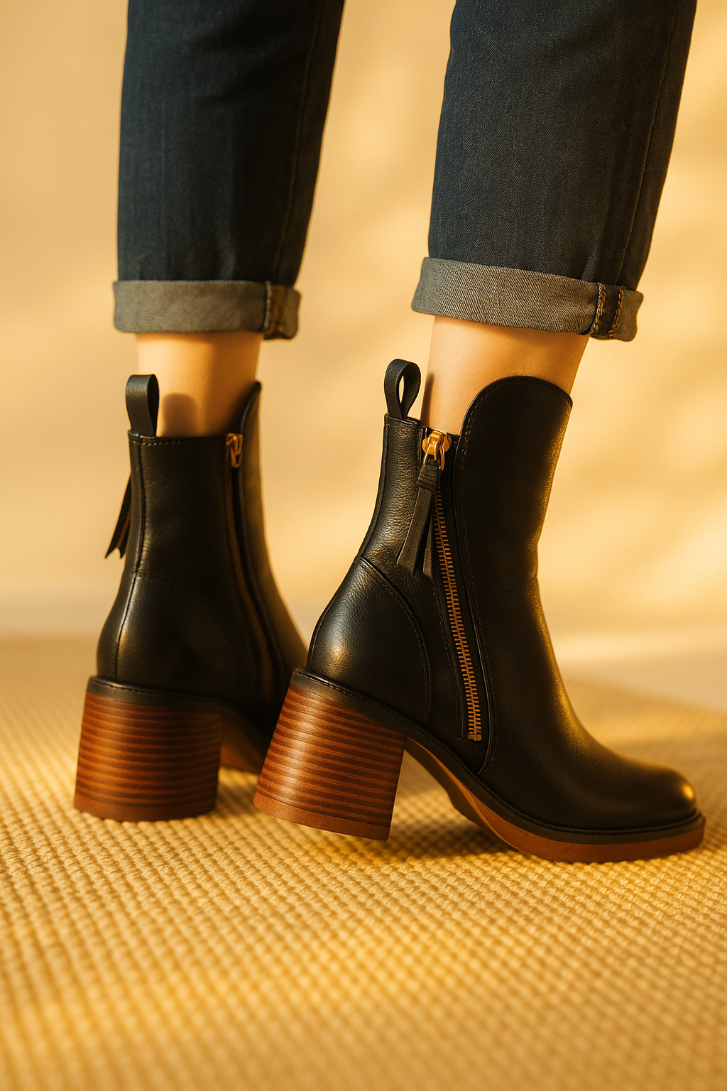 Barbara Block Heel Ankle Boots