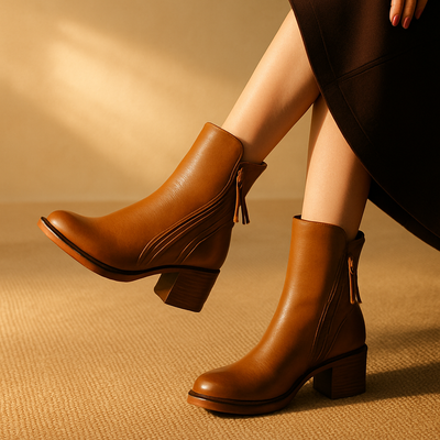 Barbara Block Heel Ankle Boots