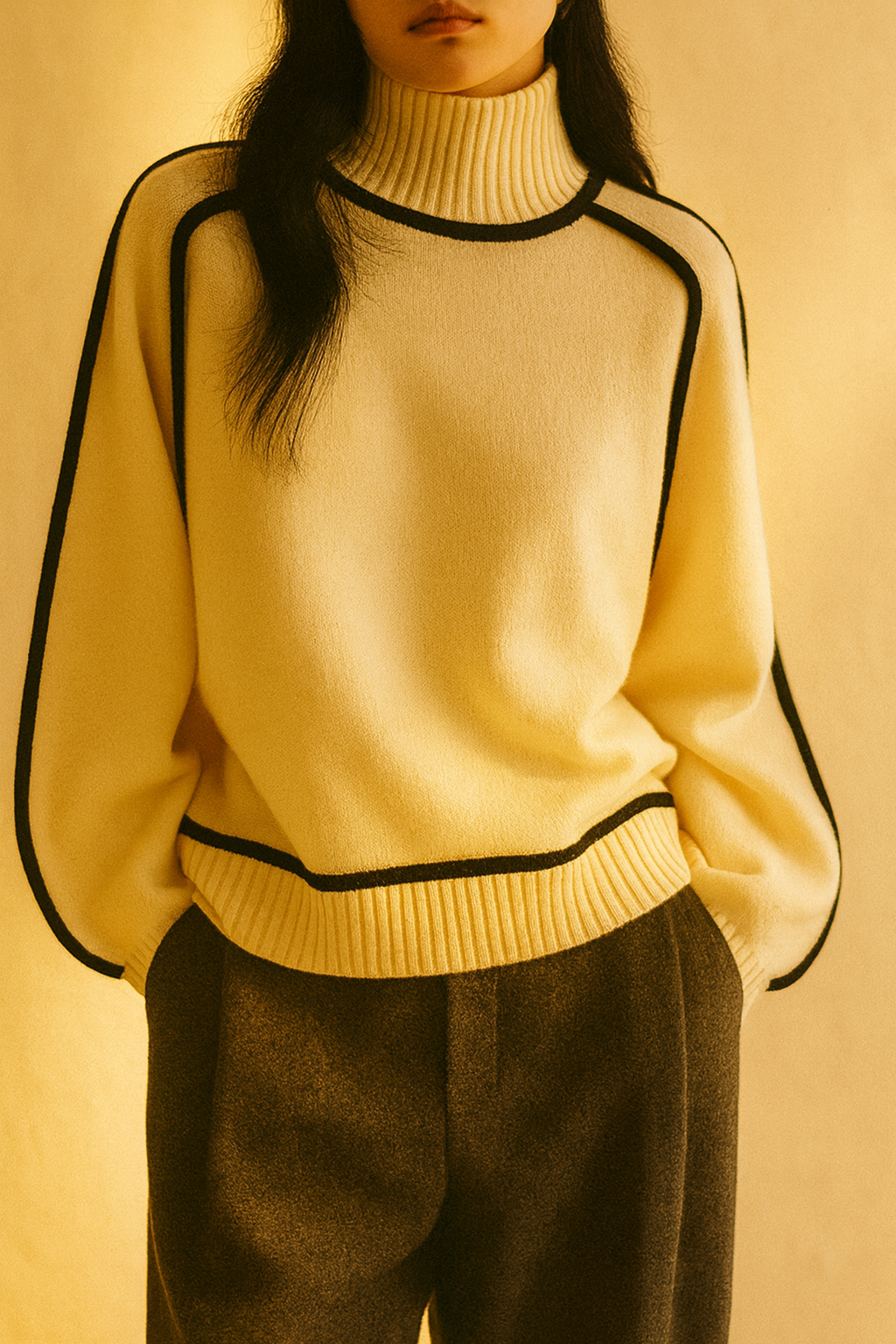 ELOISE Contrast Knit Sweater