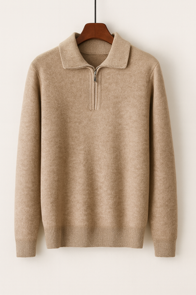 Nathan Cashmere Quarter-Zip Jumper