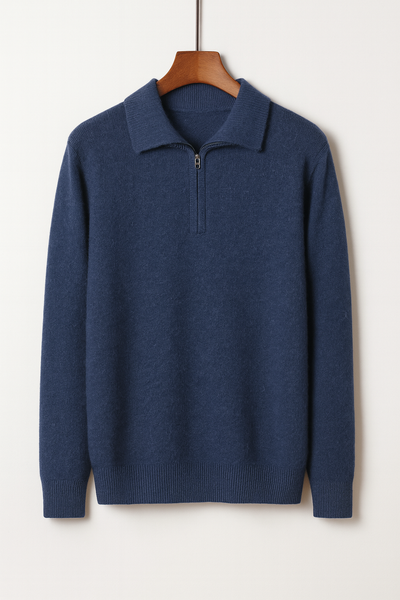Nathan Cashmere Quarter-Zip Jumper