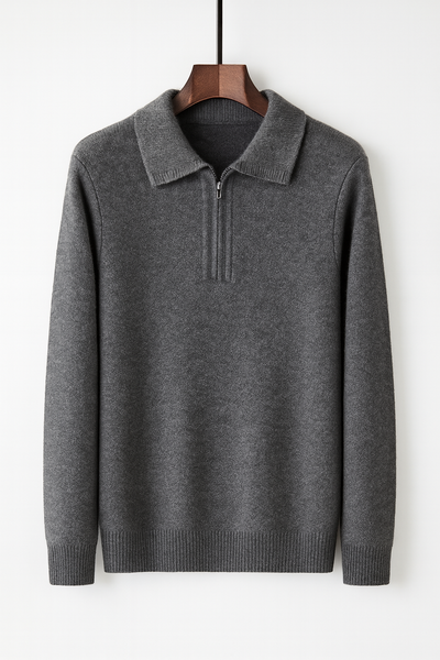 Nathan Cashmere Quarter-Zip Jumper