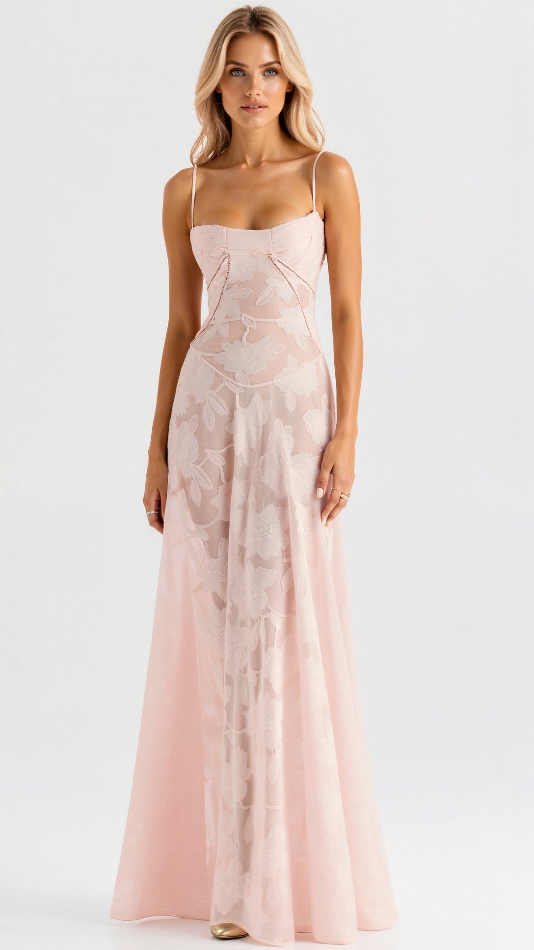 MOIRA - Long dress with thin straps