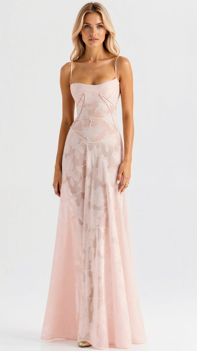 MOIRA - Long dress with thin straps