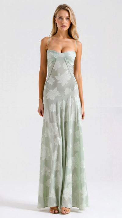 MOIRA - Long dress with thin straps