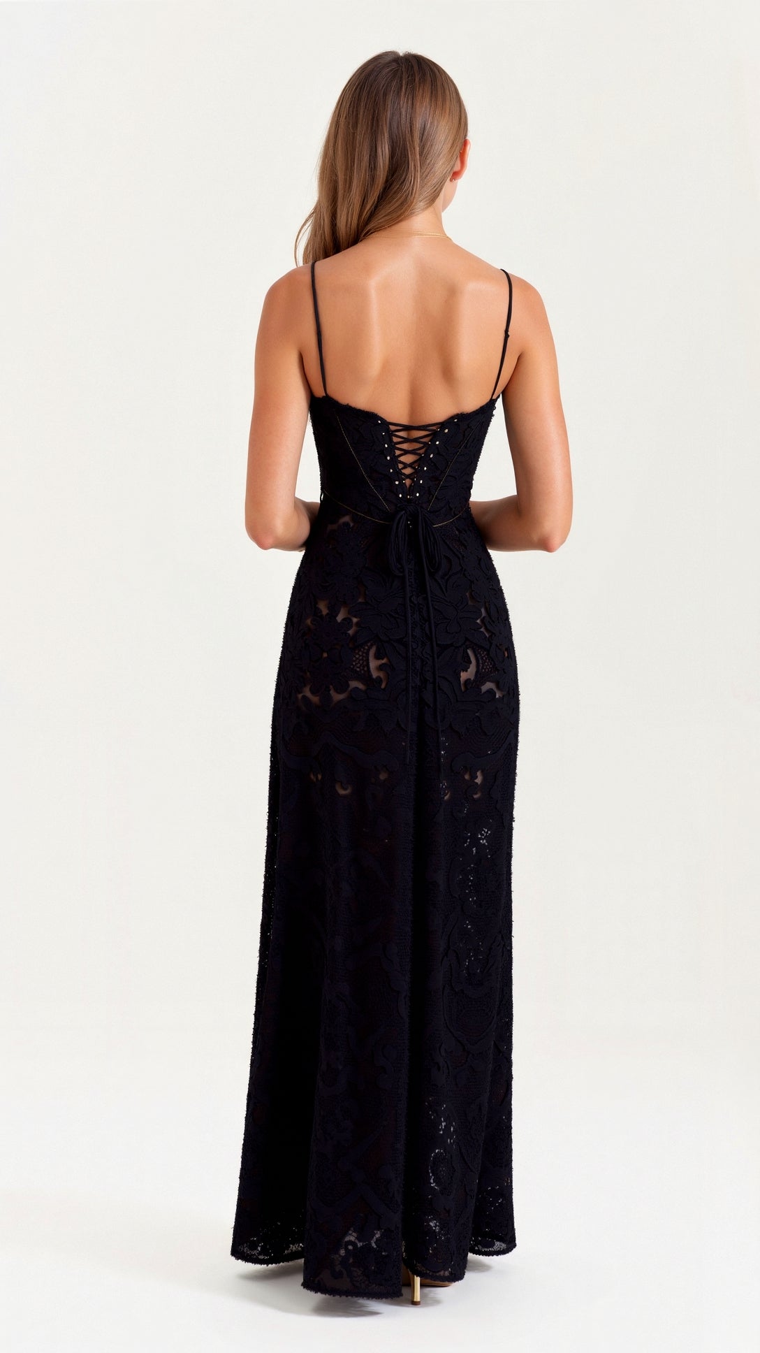 MOIRA - Long dress with thin straps