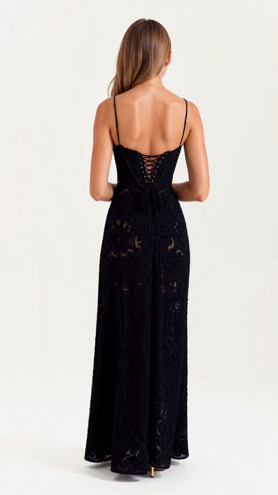 MOIRA - Long dress with thin straps