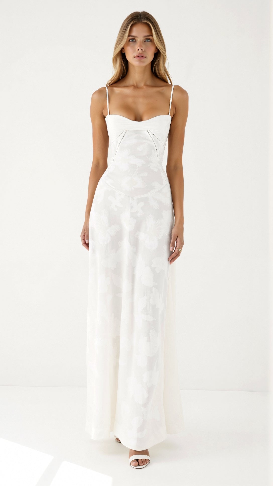 MOIRA - Long dress with thin straps