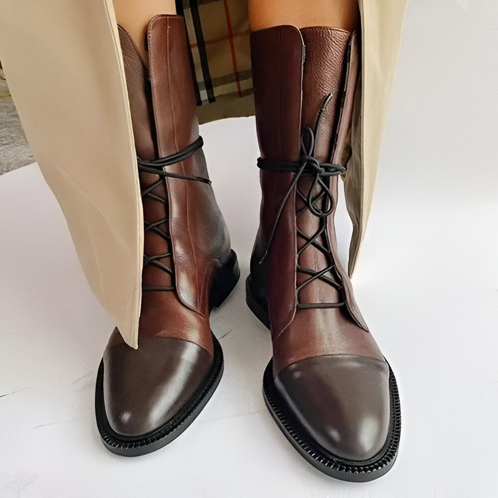 Isabella - Elegant Leather Heeled Boots