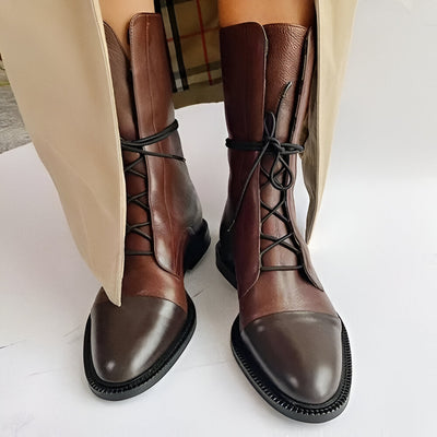Isabella - Elegant Leather Heeled Boots