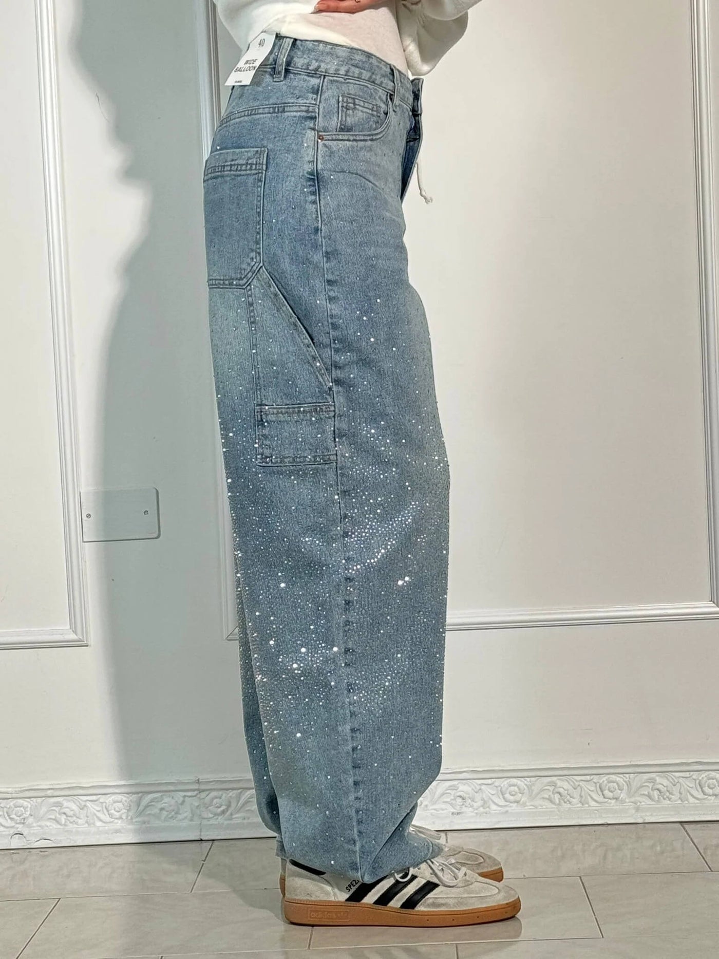 MERLE - Hose with high waist and wide leg