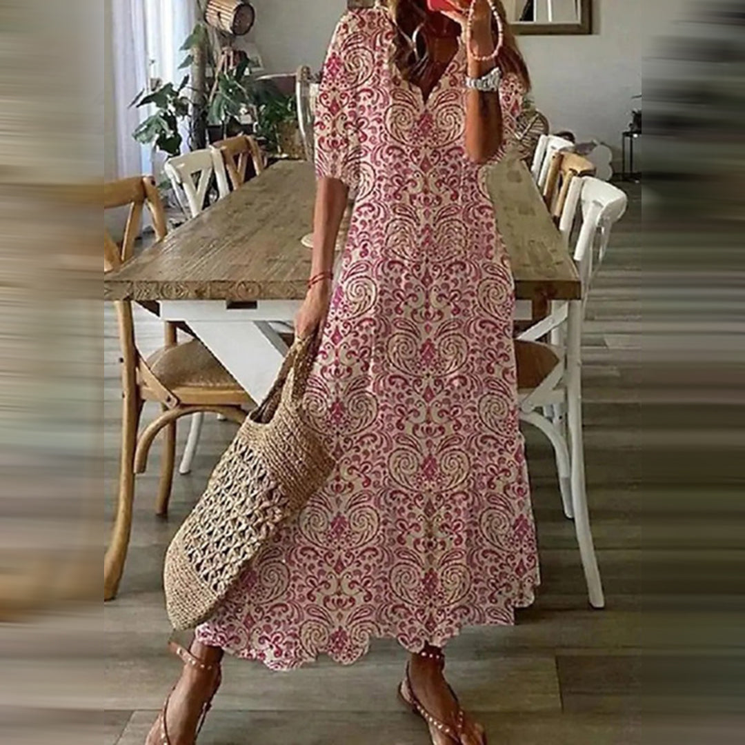 ESMAE™ - Boho Maxi Dress with Elegant Retro Patterns