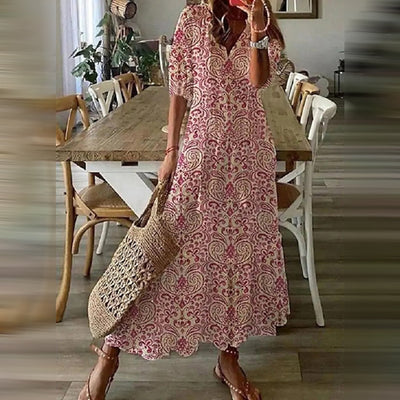 ESMAE™ - Boho Maxi Dress with Elegant Retro Patterns