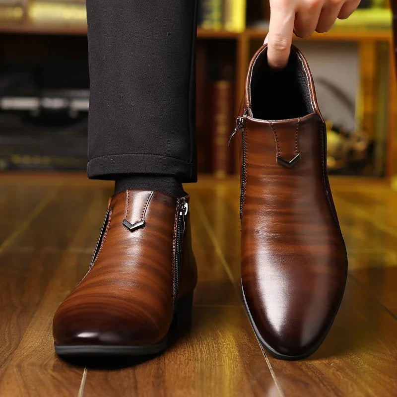 Michael Zip-Up Leather Boots