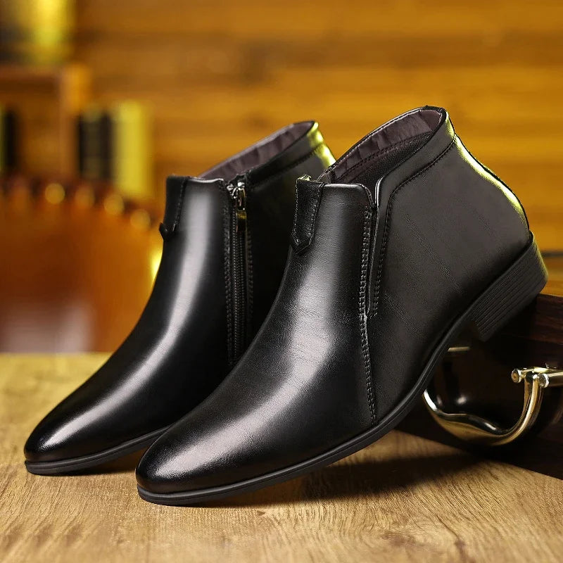 Michael Zip-Up Leather Boots