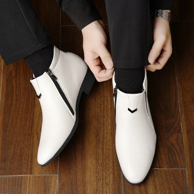 Michael Zip-Up Leather Boots