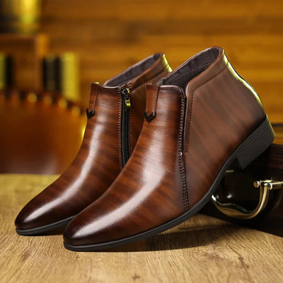Michael Zip-Up Leather Boots